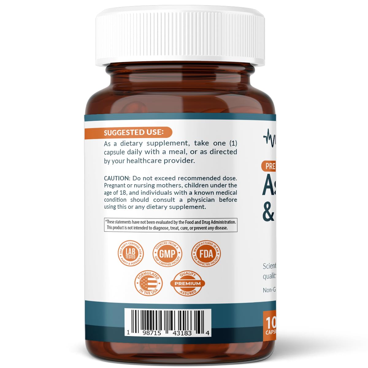 VitaPulse Astaxanthin 24mg with Lycopene 50mg β 100 Vegetarian Capsules | Non-GMO & Gluten Free