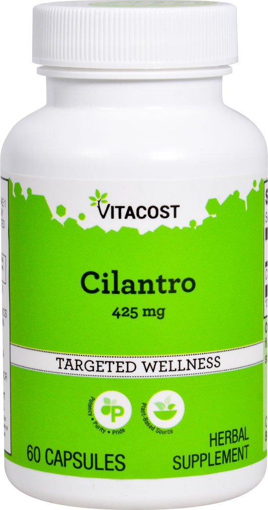 Vitacost Cilantro (Coriander) 425 mg β 60 Capsules | Herbal Supplement