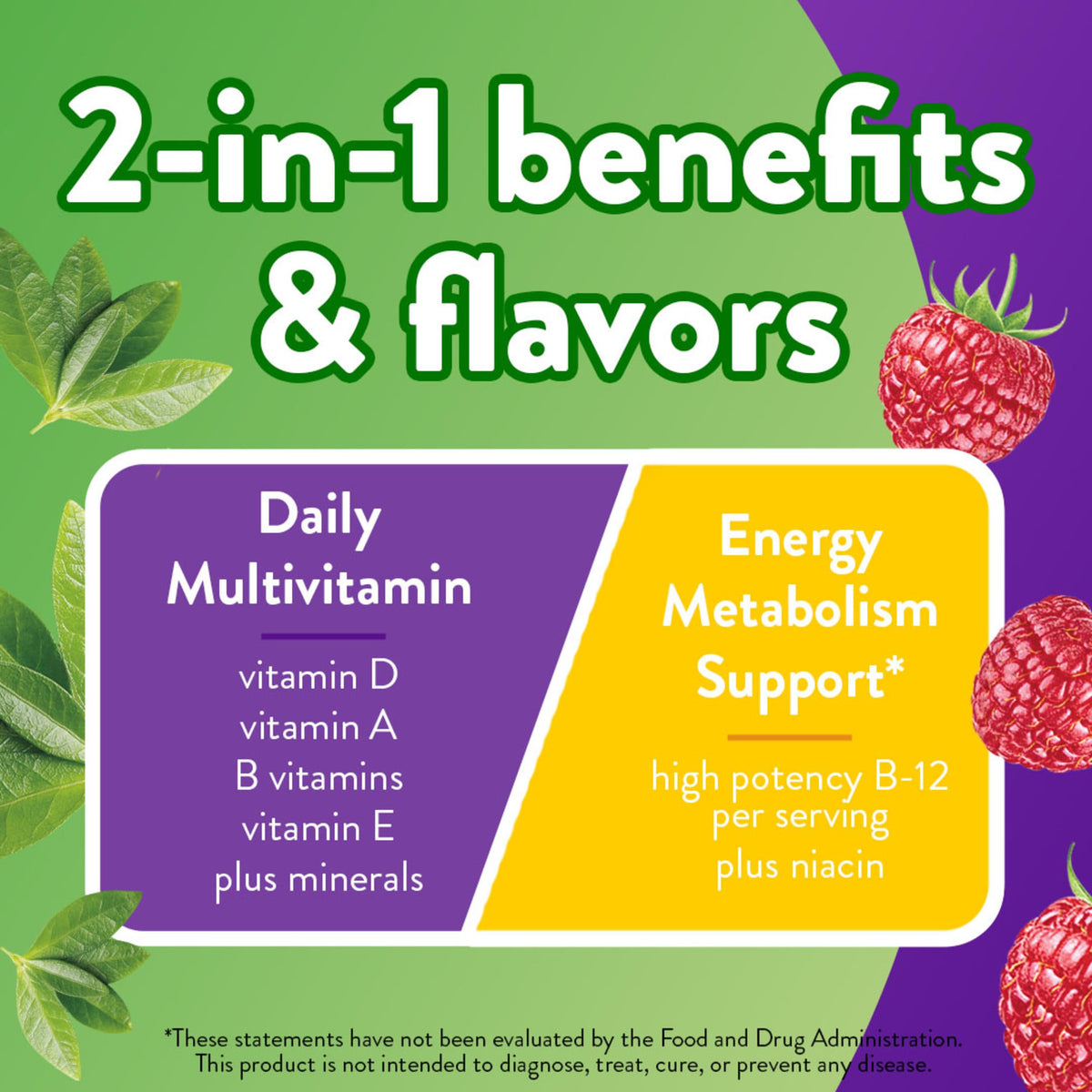 Vitafusion Multi + Energy Gummies β 90 Count | Energy Metabolism Support