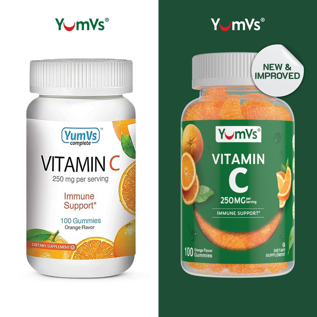 Vitamin C Gummies for Adults β 250 mg Orange Flavor | YumVs VIT C Gummies