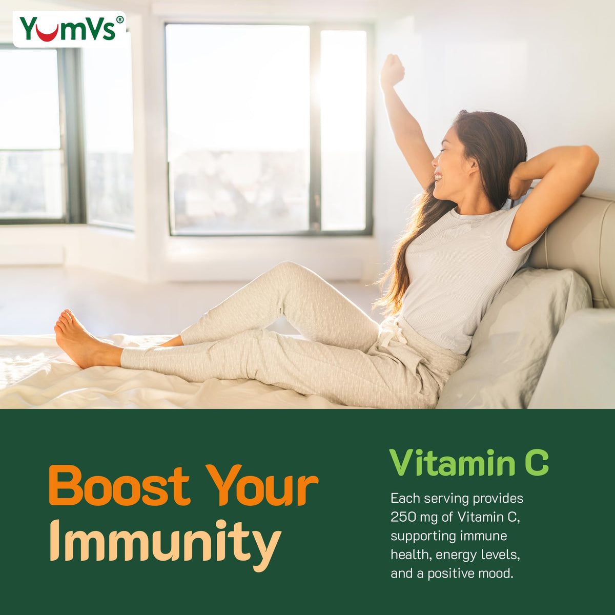 Vitamin C Gummies for Adults β 250 mg Orange Flavor | YumVs VIT C Gummies