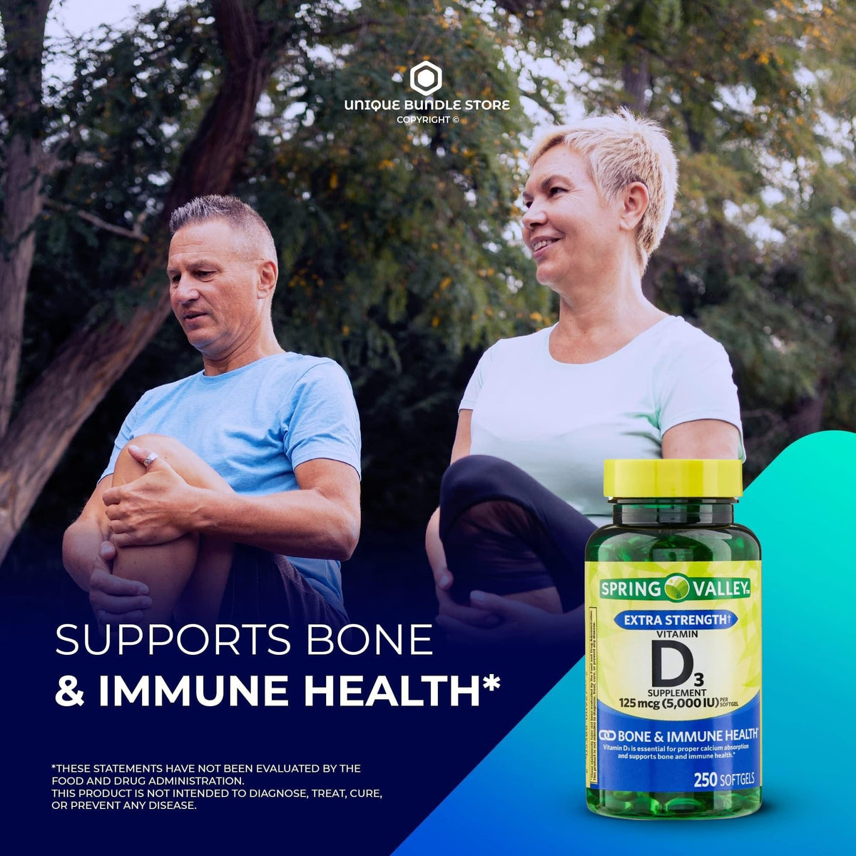 Vitamin D3 5000 IU (125 mcg) Softgels β 250 ct | Bone & Immune Support