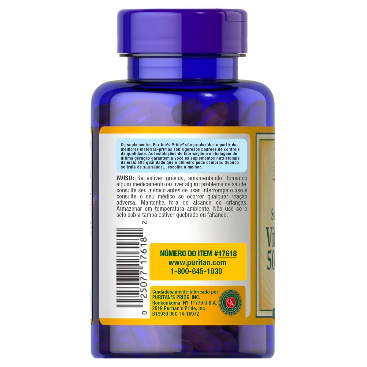 Vitamin D3 50mcg (2,000 IU) Softgels β Immune Health & Bone Support | Puritan's Pride (200 Softgels)