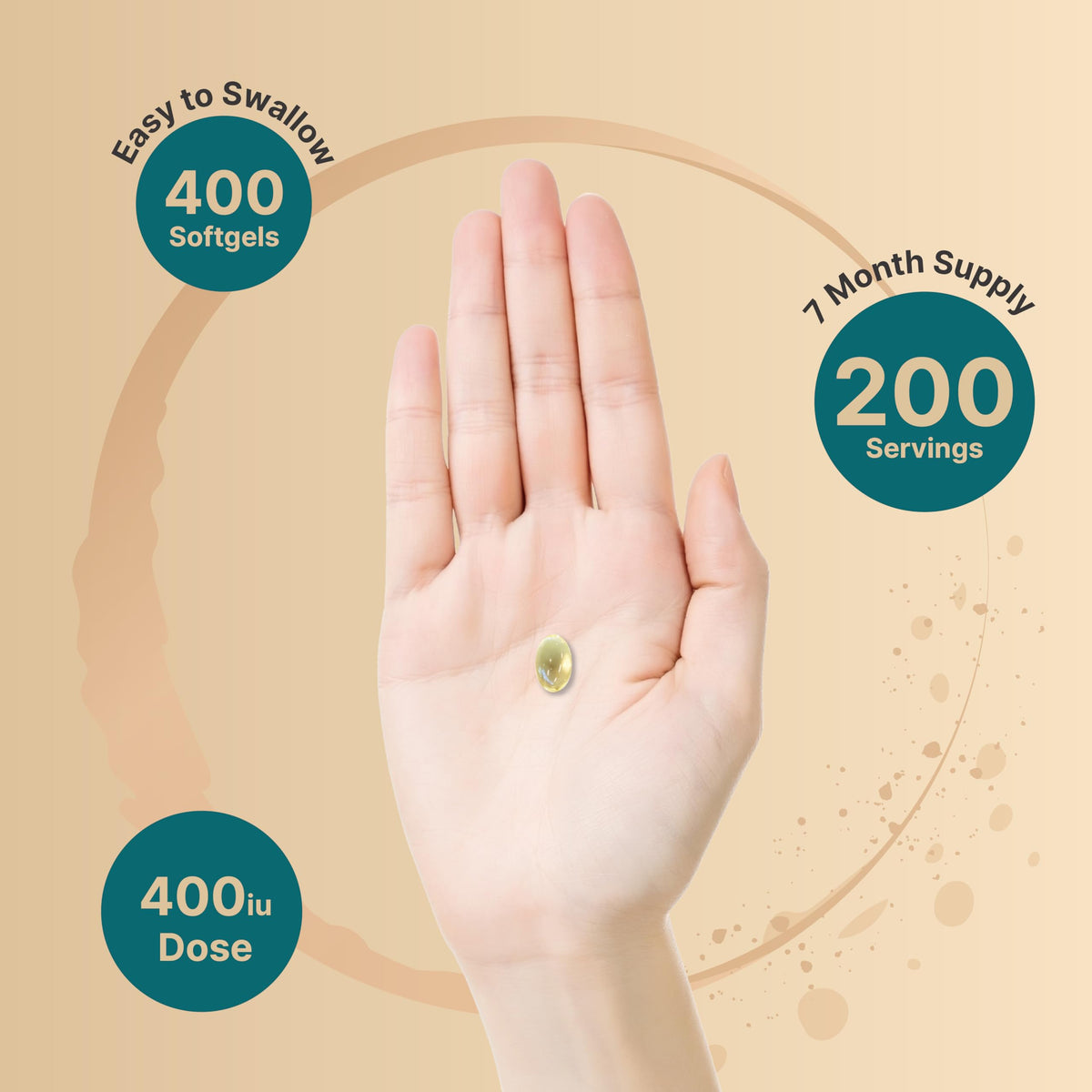 NatureBell Vitamin E Softgels 400 IU – 400 كبسولة هلامية، غير معدل وراثيًا