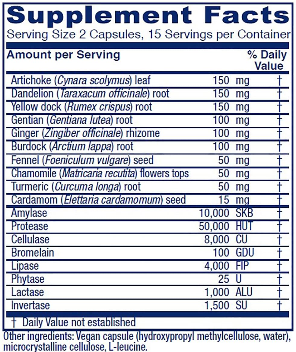 Vitanica Bitters Extra β Digestion Support, Vegan, 30 Capsules