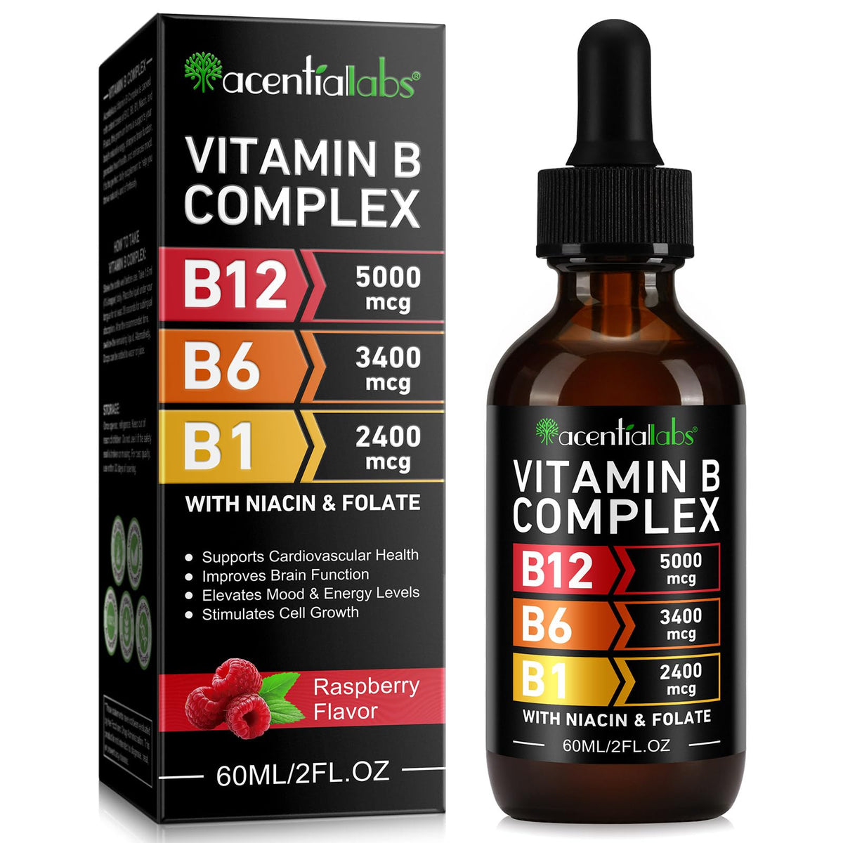 VOGSIG Vitamin B Complex Liquid Drops β Organic B Vitamins for Women, Vegan & Gluten Free