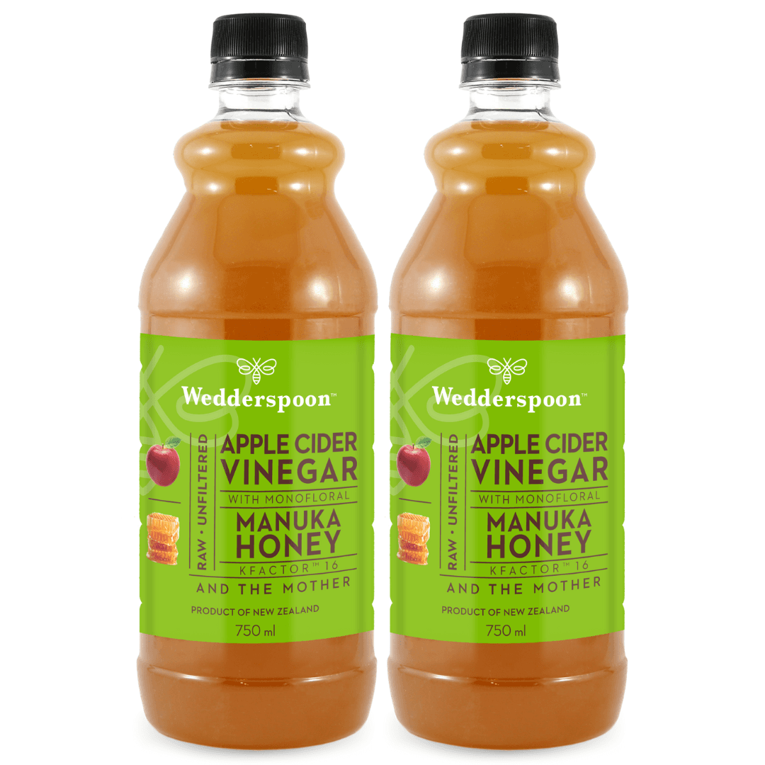 Wedderspoon Apple Cider Vinegar with Manuka Honey – Twin Pack