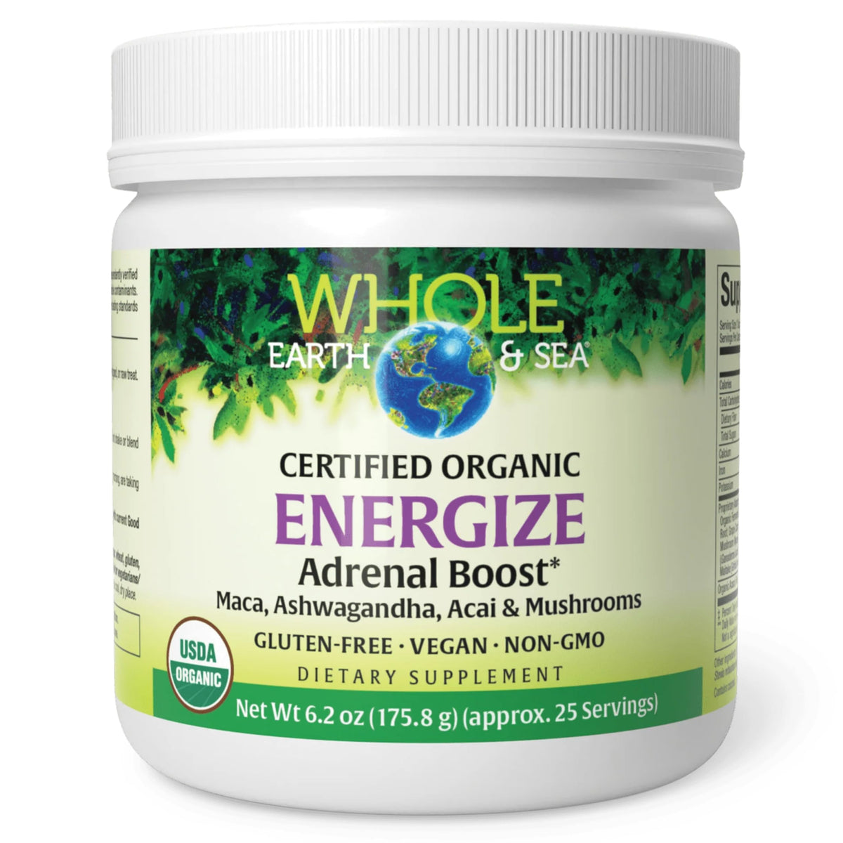 Whole Earth & Sea by Natural Factors β Energize Adrenal Boost with Maca Root & Ashwagandha, 6.2 oz Powder