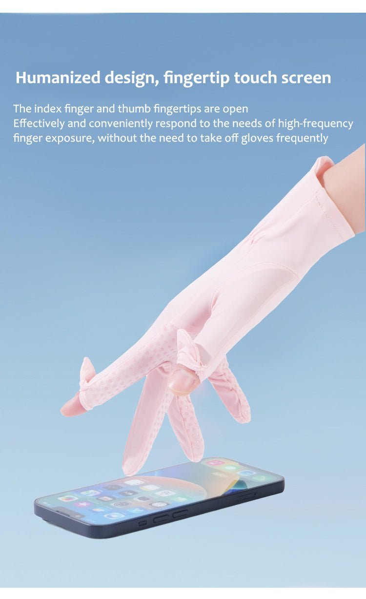 Women's UPF 50+ Breathable Sun Protection Gloves