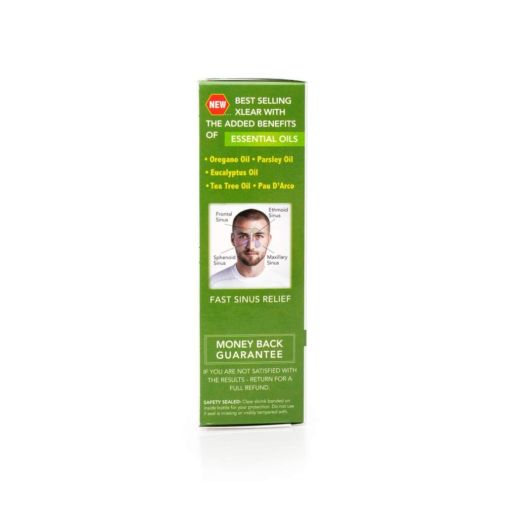 Xlear Rescue Spray Nasale Naturale con Xilitolo, Origano e Tea Tree — Confezione da 2, 44 ml ciascuno