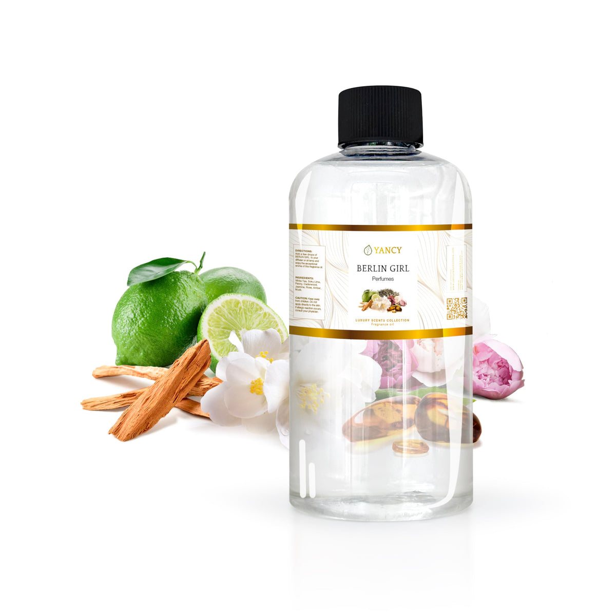 YANCY Berlin Girl Luxury Fragrance Oil (8 oz) β Bold Floral for Diffusers & Lamps