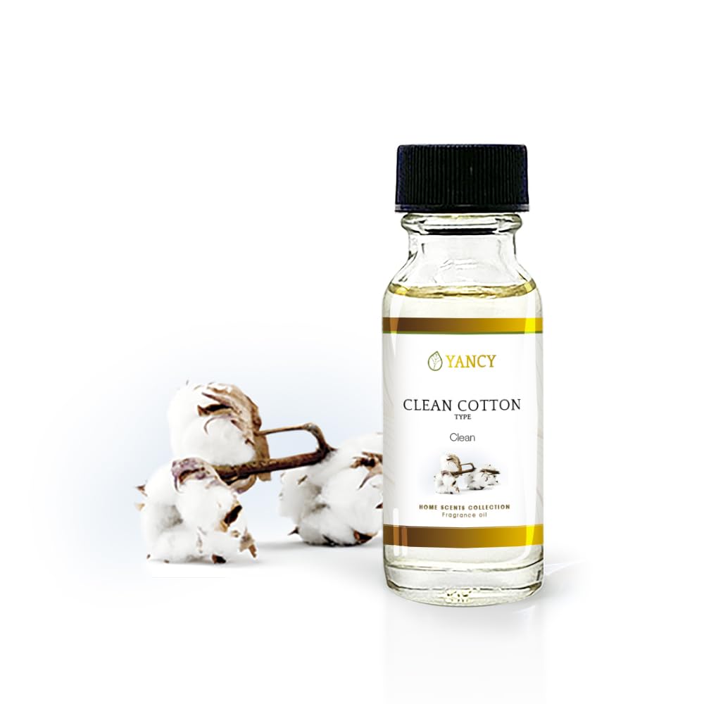 YANCY Clean Cotton Fragrance Oil 1/2 oz β Crisp Linen Scent for Diffusers