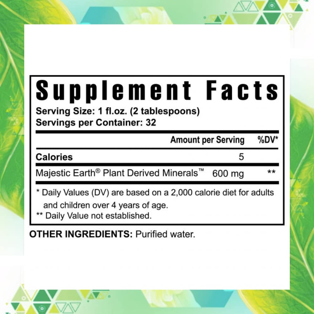 Youngevity Plant Derived Liquid Minerals | 77+ Trace Minerals, 19,000 mg Plant Mineral Solids β 32 oz Pack of 4