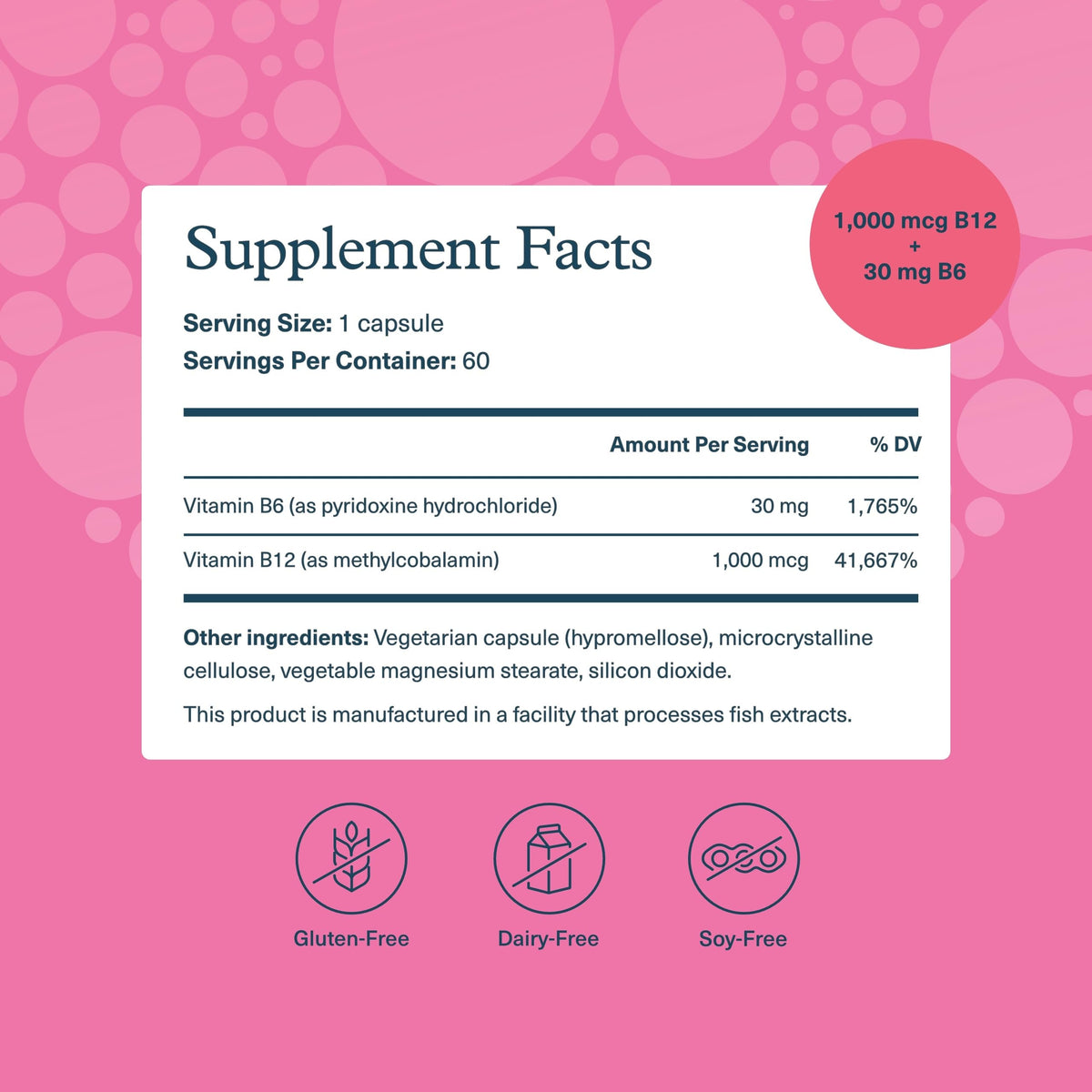 Youtheory B12B6 – Vegan B12 & B6 – Brain Health, Energy & Immunity – 60 Vegetarian Capsules