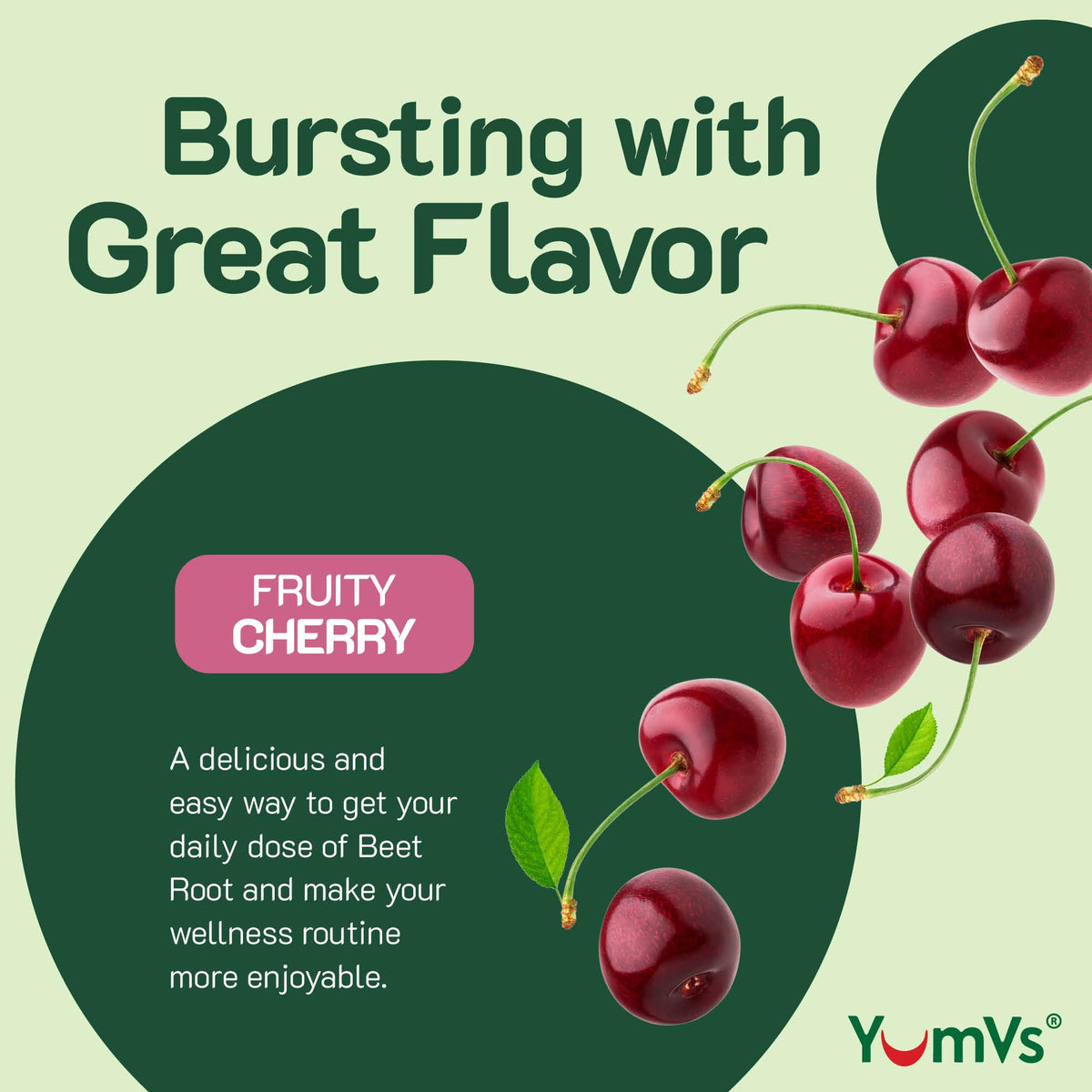 YUM-V'S Beet Root Gummies with Tart Cherry β Berry Flavor for Blood Circulation & Antioxidants