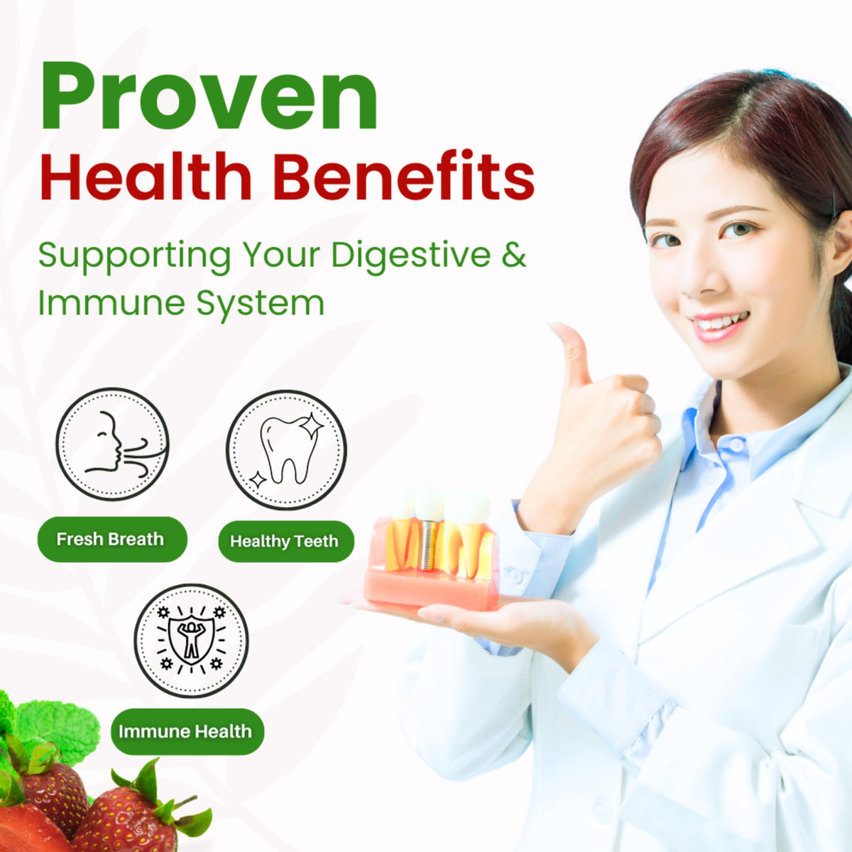 ZAFiNCO-PRODENTEE Teeth & Gums Health β 3.5B CFU Probiotics Mint Chewables (30 Count) β Made in USA
