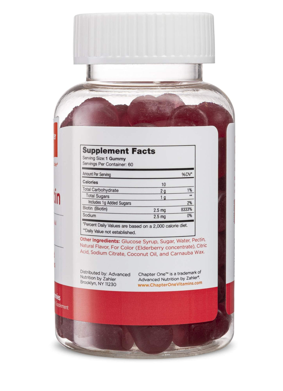 Zahler Chapter One Biotin Gummies β Hair, Skin & Nails Fortifying Biotin, Kosher