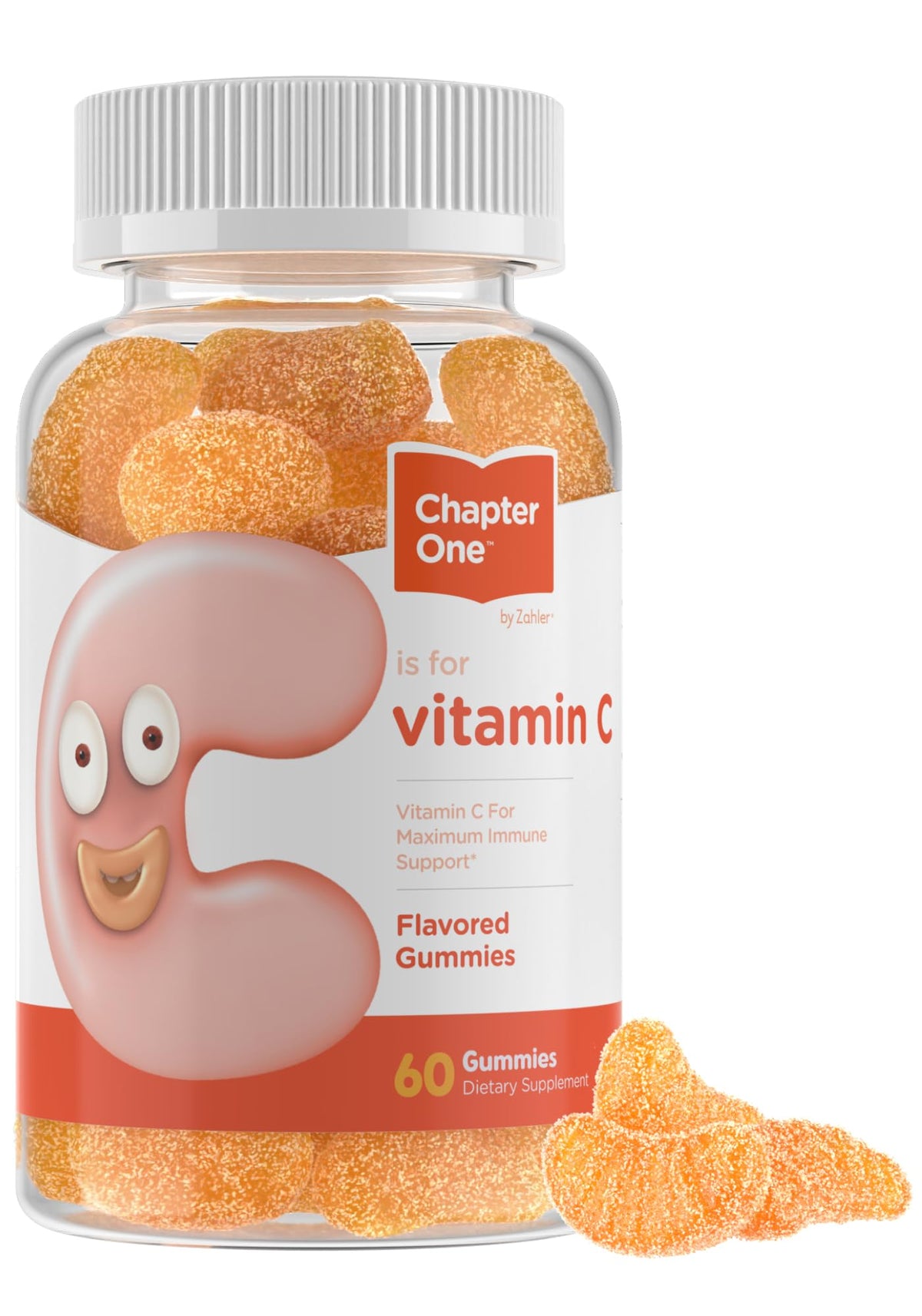 Zahler Chapter One Vitamin C Gummies 125 mg β Kosher (60 Count) for Adults & Kids