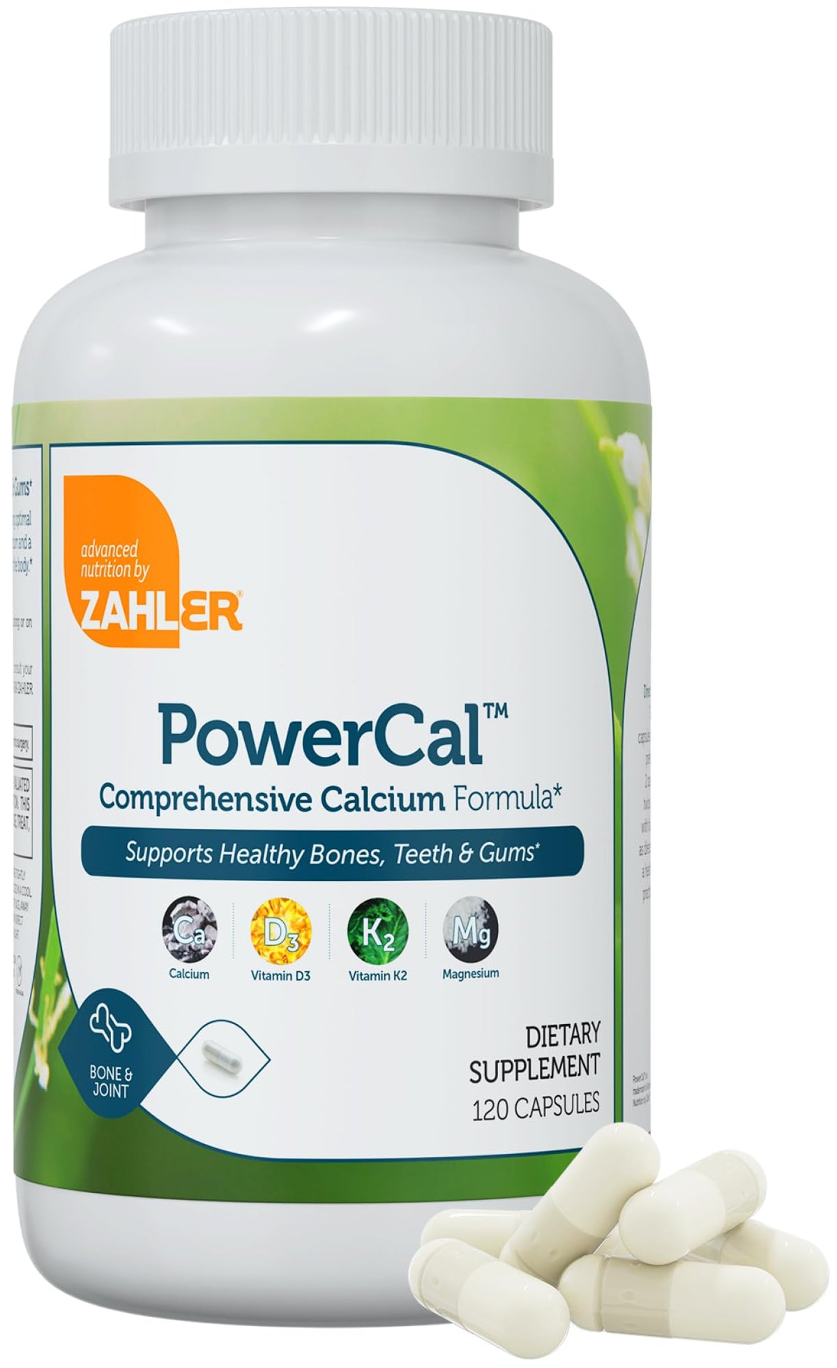Zahler PowerCal Calcium D3 K2 Magnesium β Bone Health Support (120 Capsules)