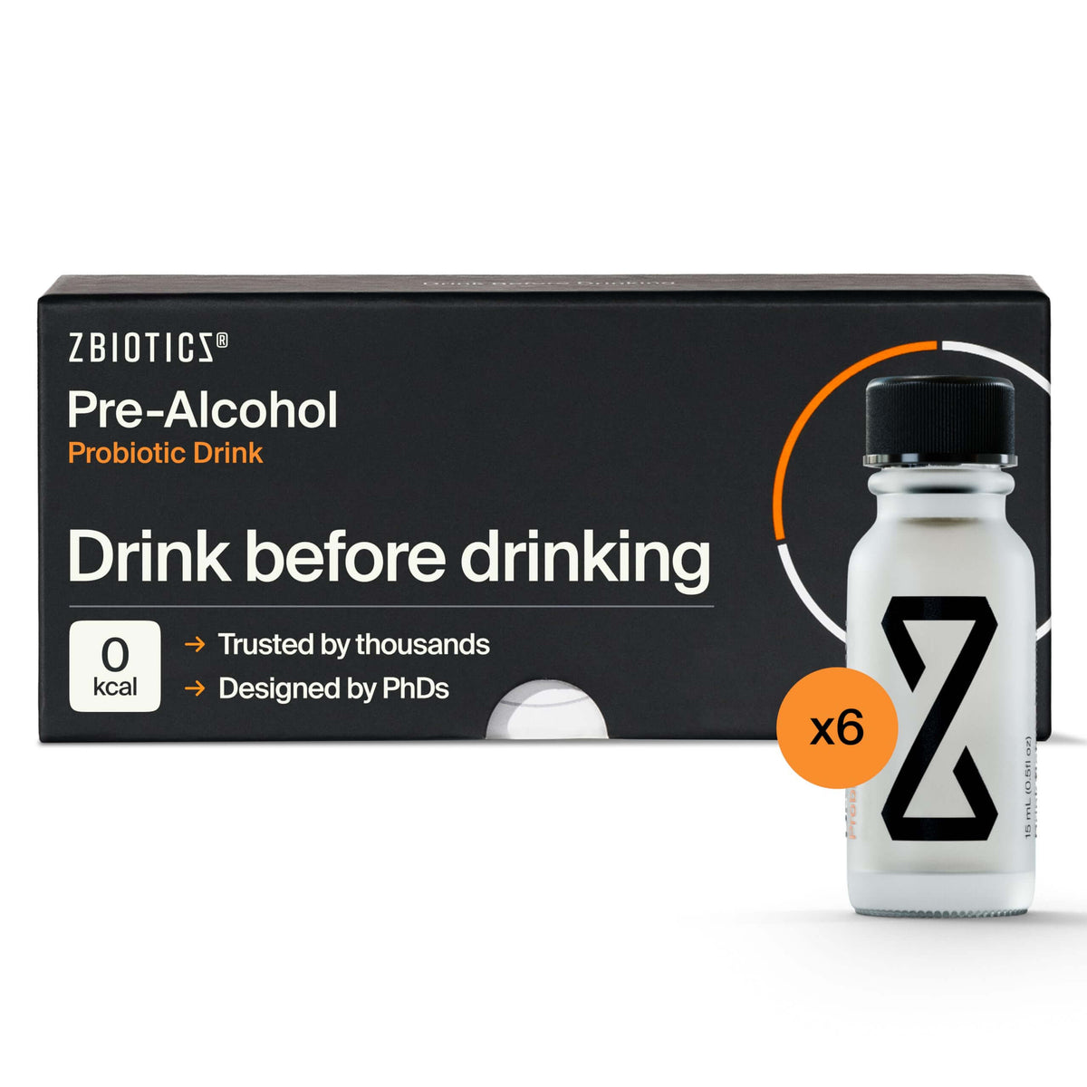 ZBiotics — Sentirsi meglio dopo aver bevuto, svegliarsi riposati | Probiotico in confezione da 6