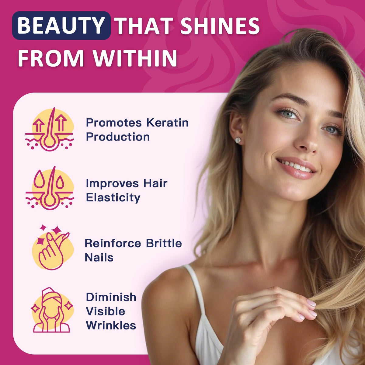 ZEBORA Biotin Gummies for Hair, Skin & Nails | Biotin, Zinc & Vitamins β 90 Blueberry Gummies