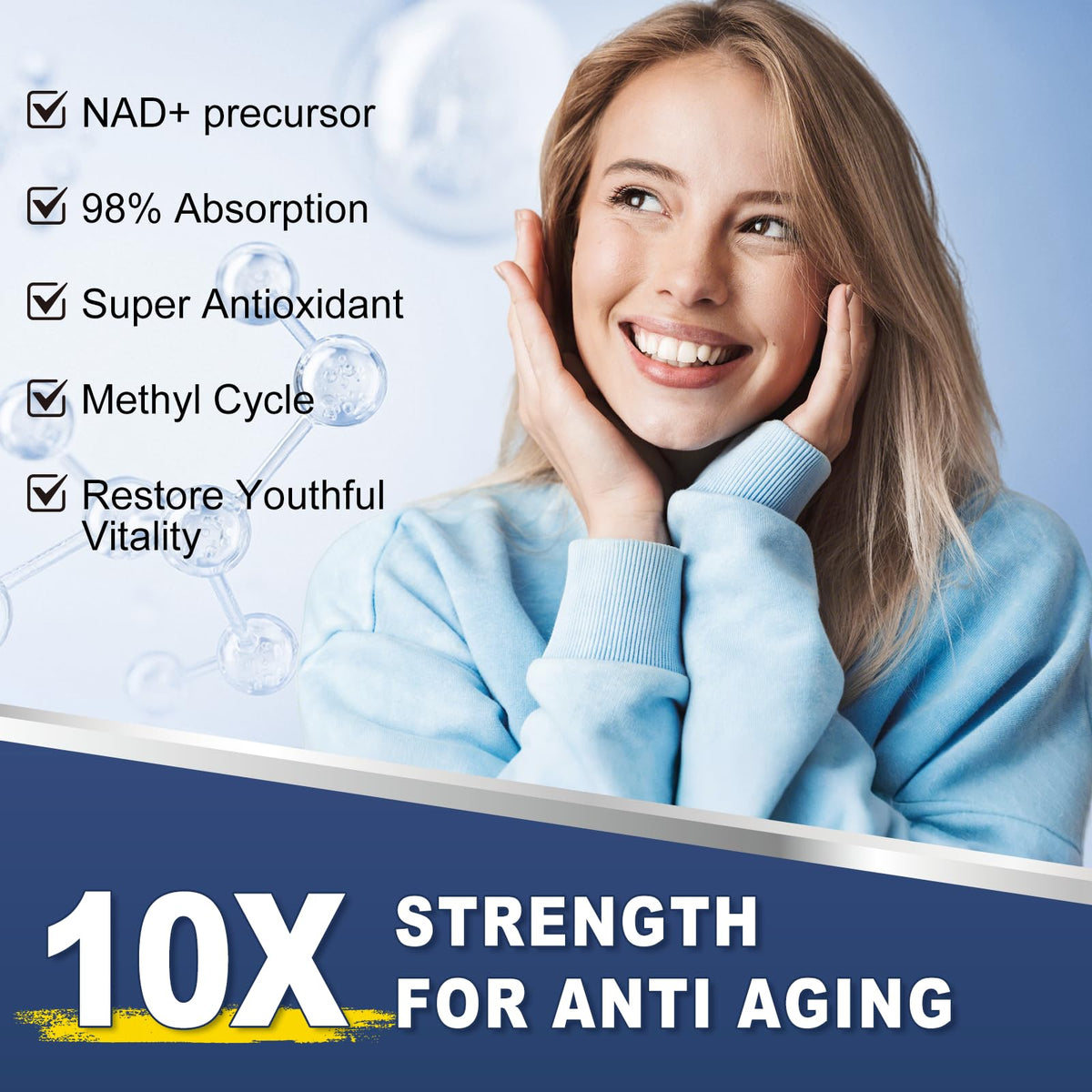 ZHPHK 1700mg NMN with Resveratrol, Nicotinamide Riboside Quercetin Phytosome & TMG β NAD Energy, Anti-Aging, 120 Count