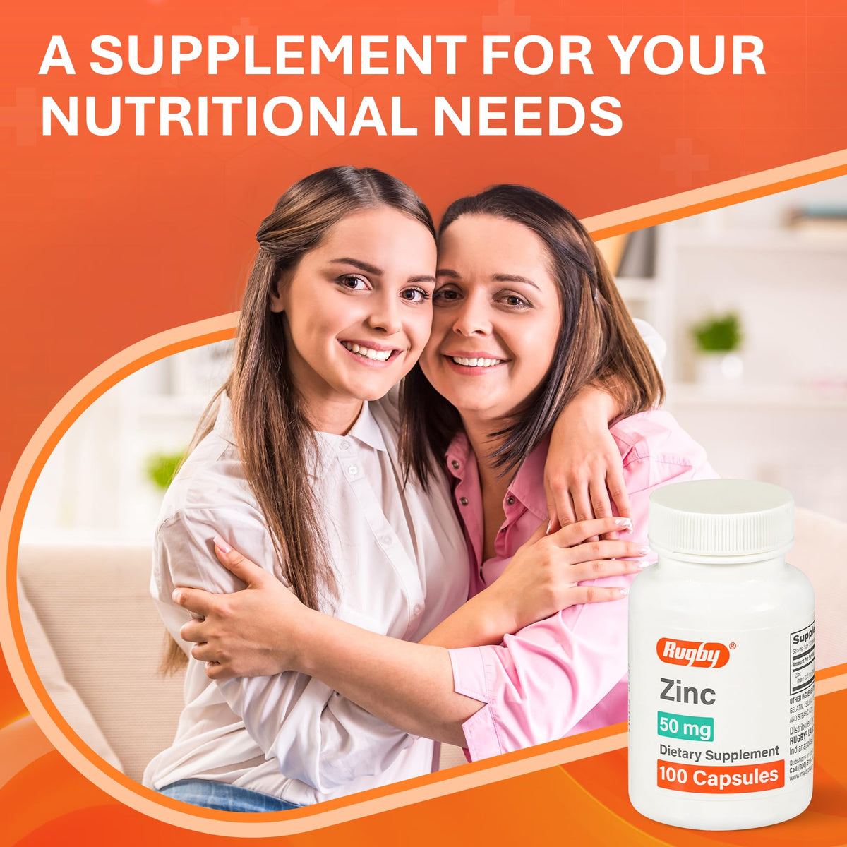 Rugby Zinc 50mg β Gluten-Free Immune Support Daily Dietary Supplement (100 Count)