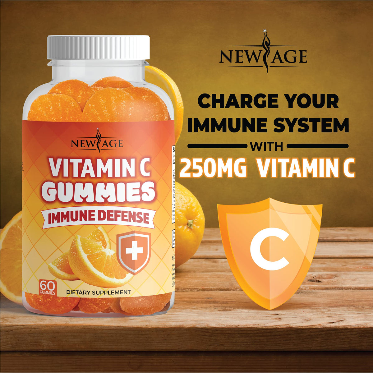 Zinco Gommose Confezione da 2 – Integratore di Zinco da 50 mg per il Sistema Immunitario con Vitamina C | Non-GMO | New Age