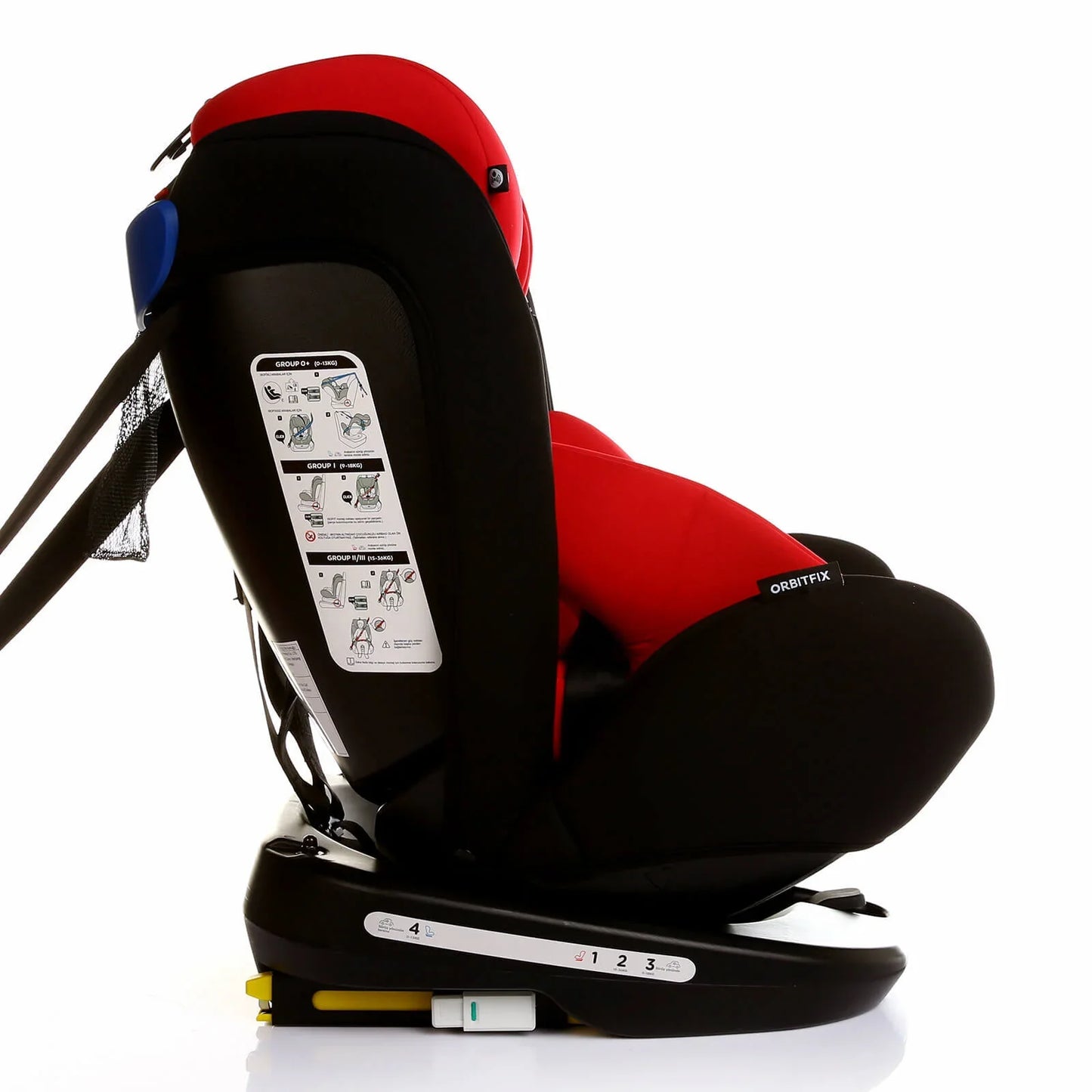 baby plus Orbitfix Group 0/1 Baby Car Seat - Black Red