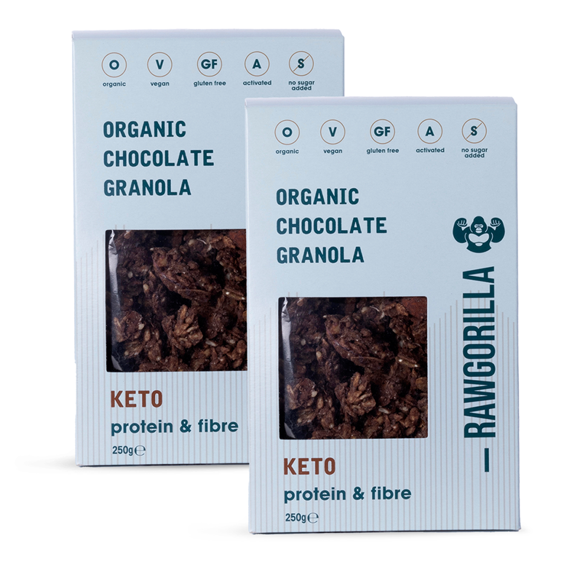 Organic Chocolate Granola Cereal Keto - 250g - RAWGORILLA