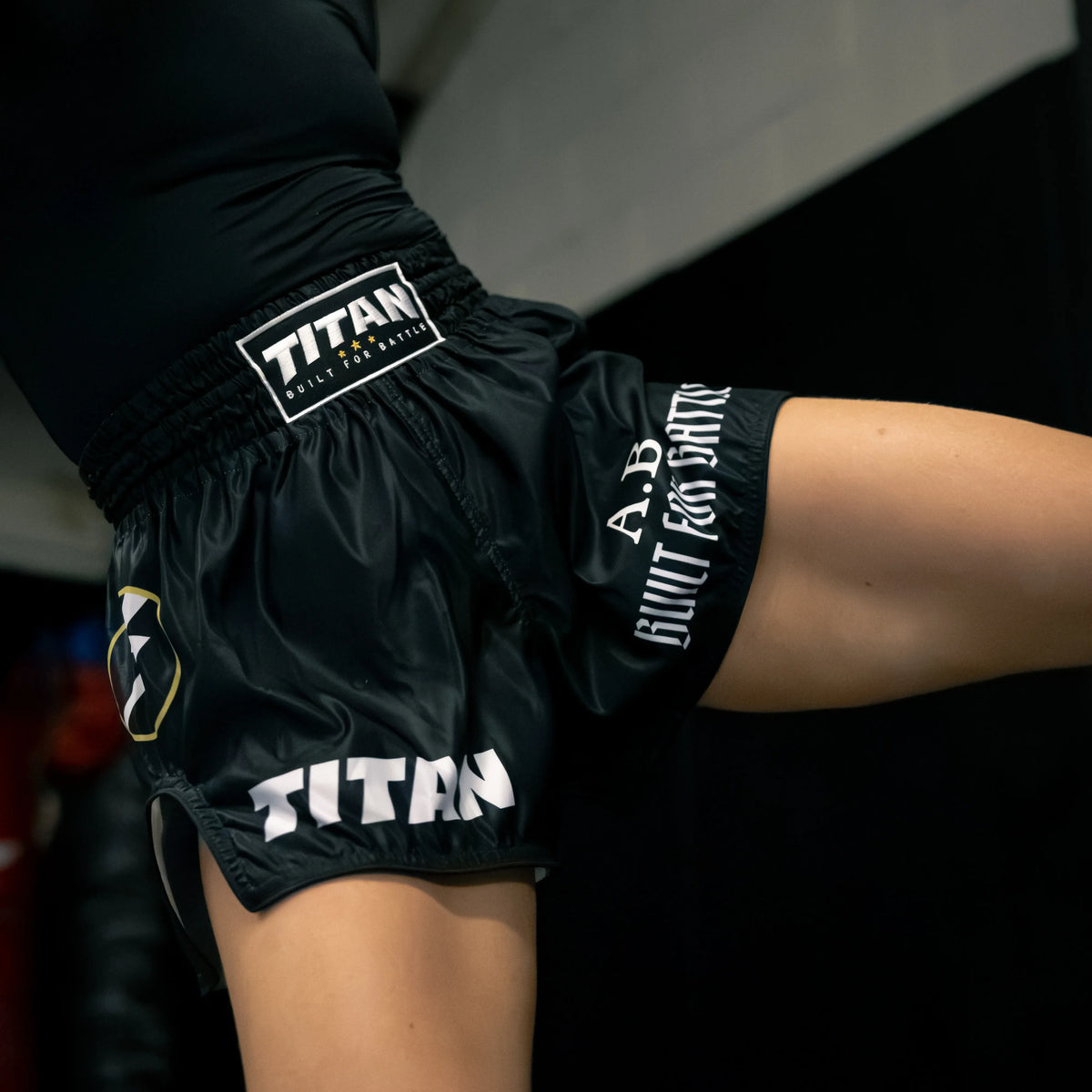 Titan Muay Thai Shorts – Midnight Black