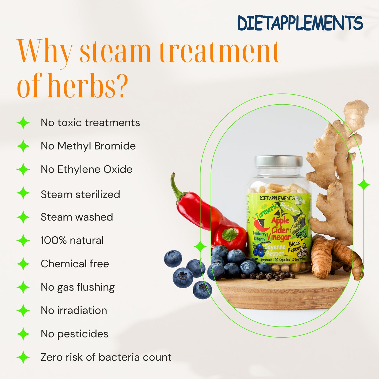 Apple Cider Vinegar with the Mother, Superfood, Biocultures & Berries Complex