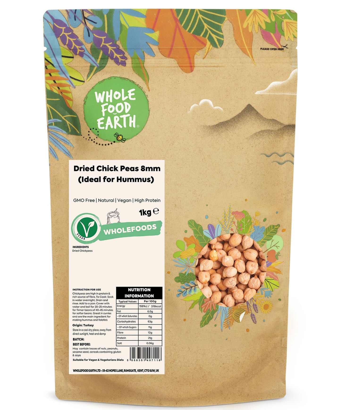 Chickpeas 8mm (Ideal for Humus)