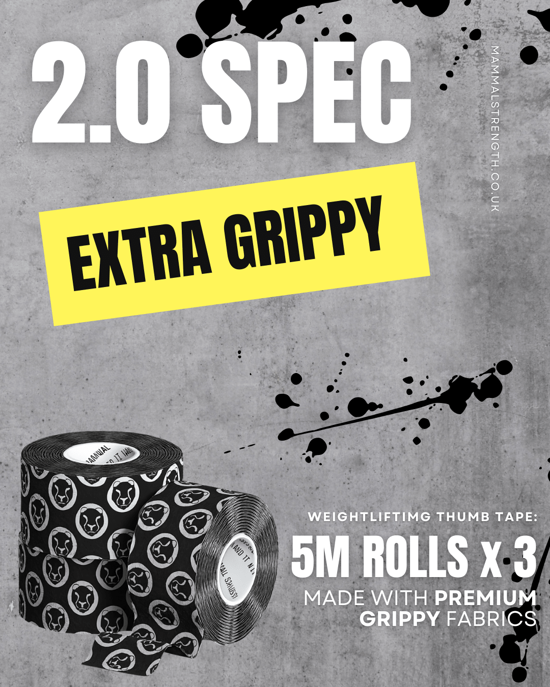 Mammal Tape Mix ( 9 rolls / 57M of tape ) - Thumb & Weightlifting Tape