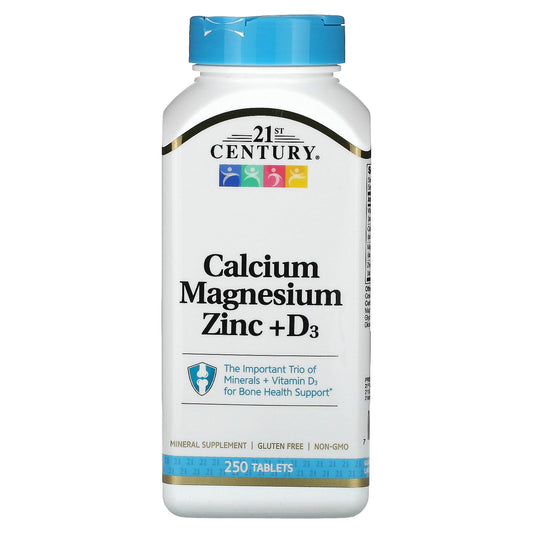 21st Century Cal Mag Zinc + D Vitamin 90 Tablets | Pack of 2