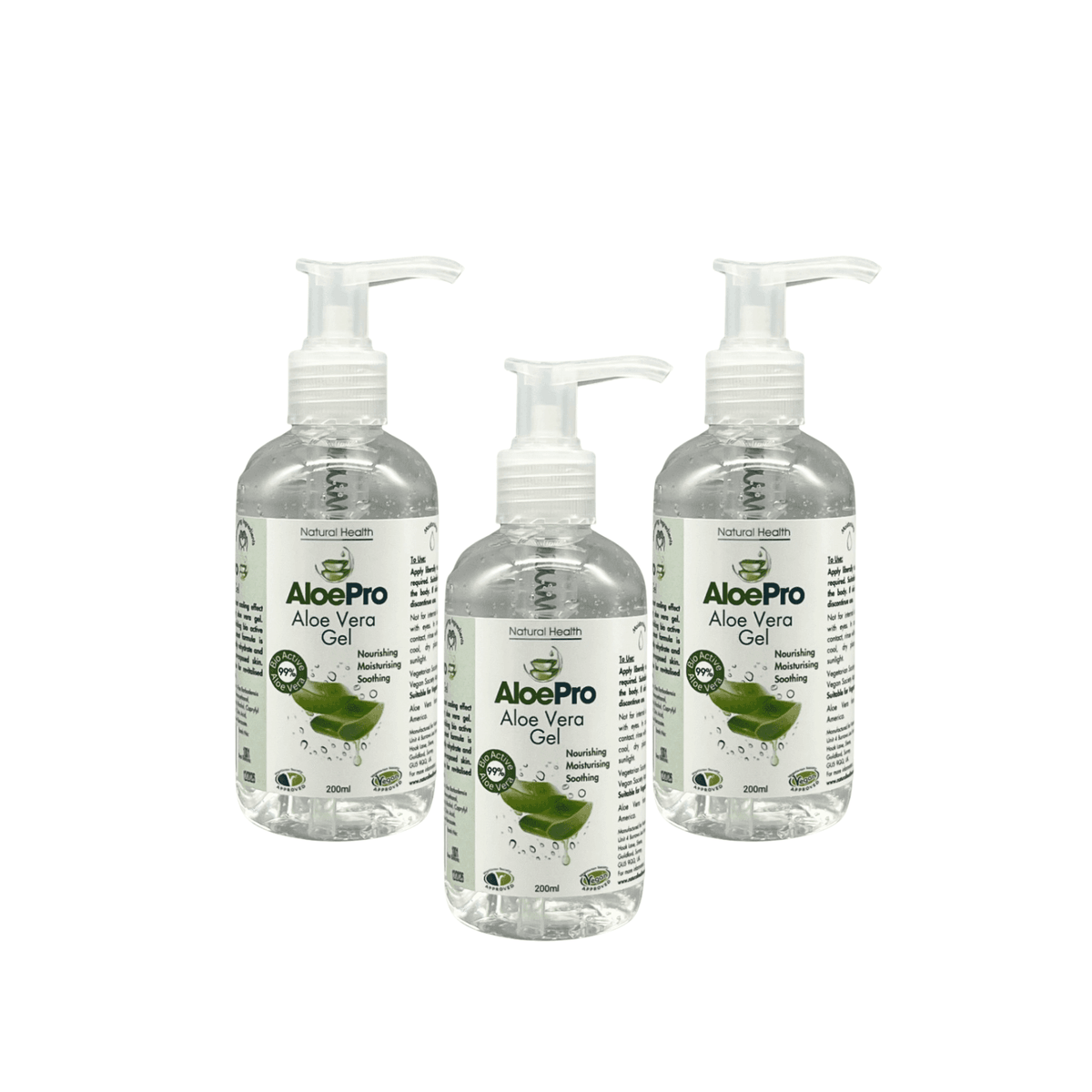 AloePro Aloe Vera Gel 200ml - Triple Pack