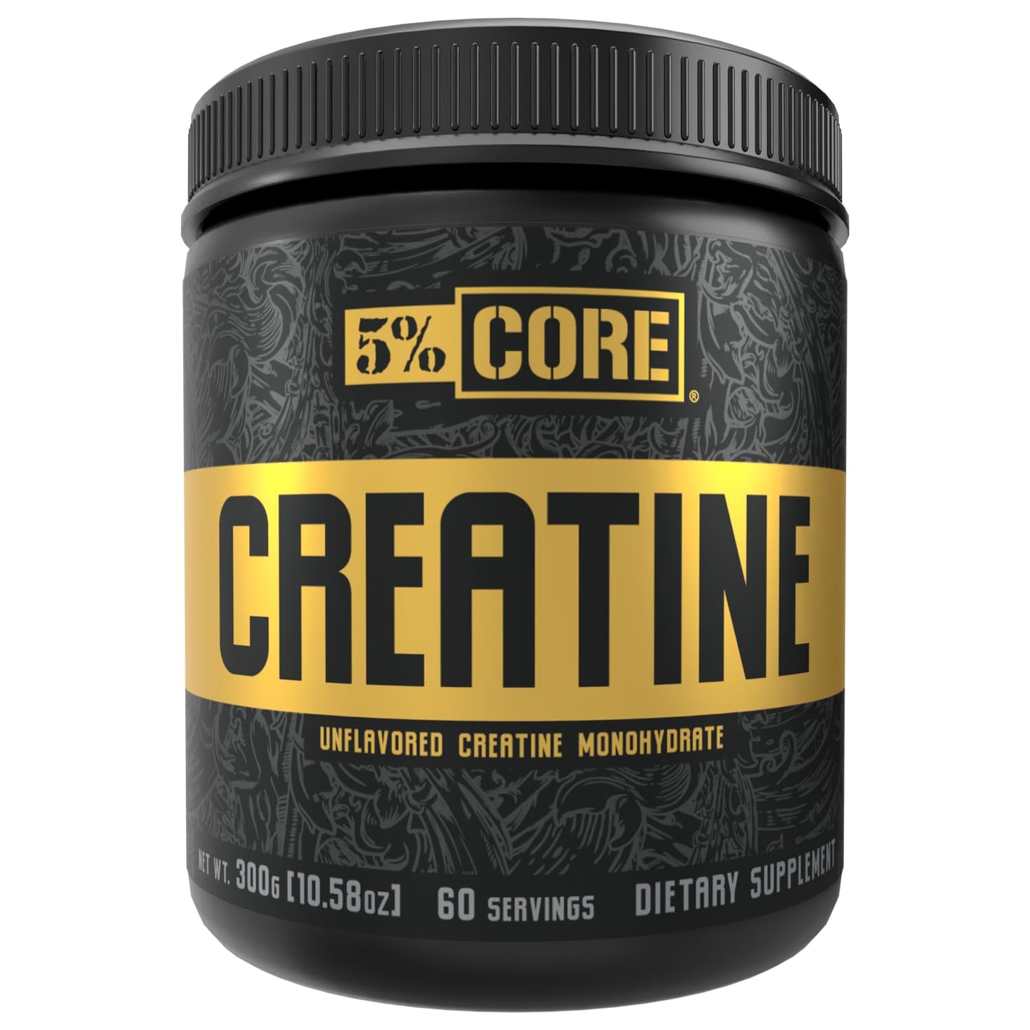 5% Nutrition Core Creatine | Micronized Creatine Monohydrate Powder | 60 Servings, Unflavored