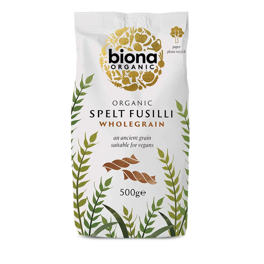 Organic Wholemeal Spelt Fusilli - 500g - Biona