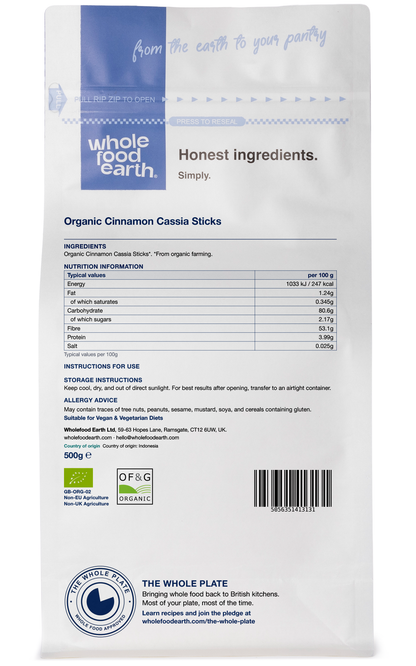 Organic Cinnamon Cassia Sticks