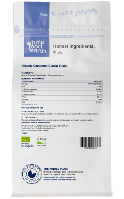 Organic Cinnamon Cassia Sticks