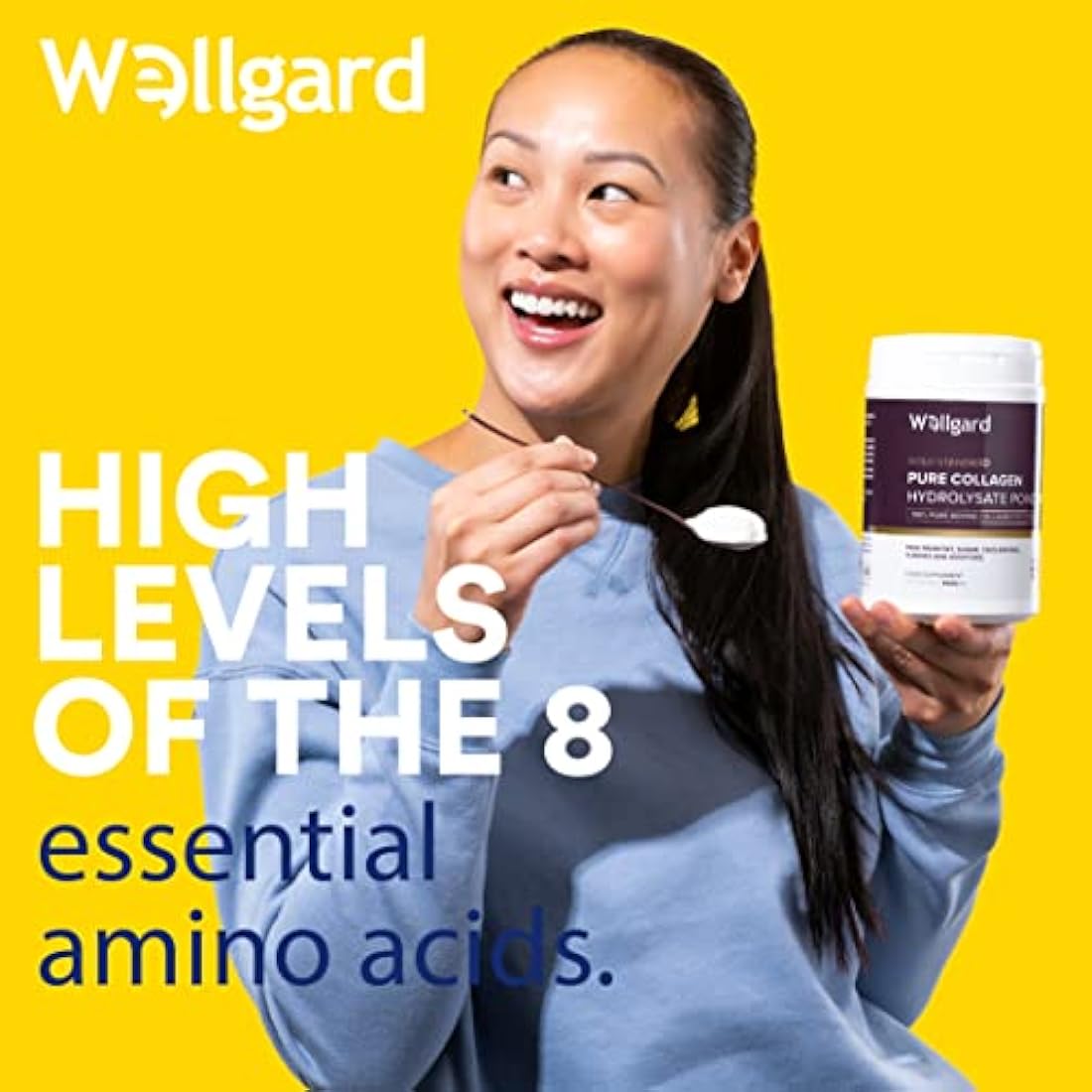 مسحوق الكولاجين، مسحوق ببتيدات الكولاجين البقري من ويلغارد - مستويات عالية من الأحماض الأمينية الأساسية الثمانية، مكملات الكولاجين، حلال وكوشير، صنع في المملكة المتحدة