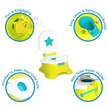 baby plus - 3 in 1 Musical Potty & Step Stool - Multicolour