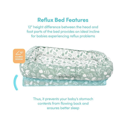 baby plus Mother Side Baby Reflux Bed - Green