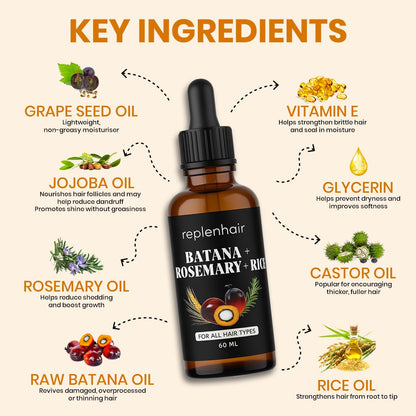 Rosemary Rice & Batana Oil for Hair Growth