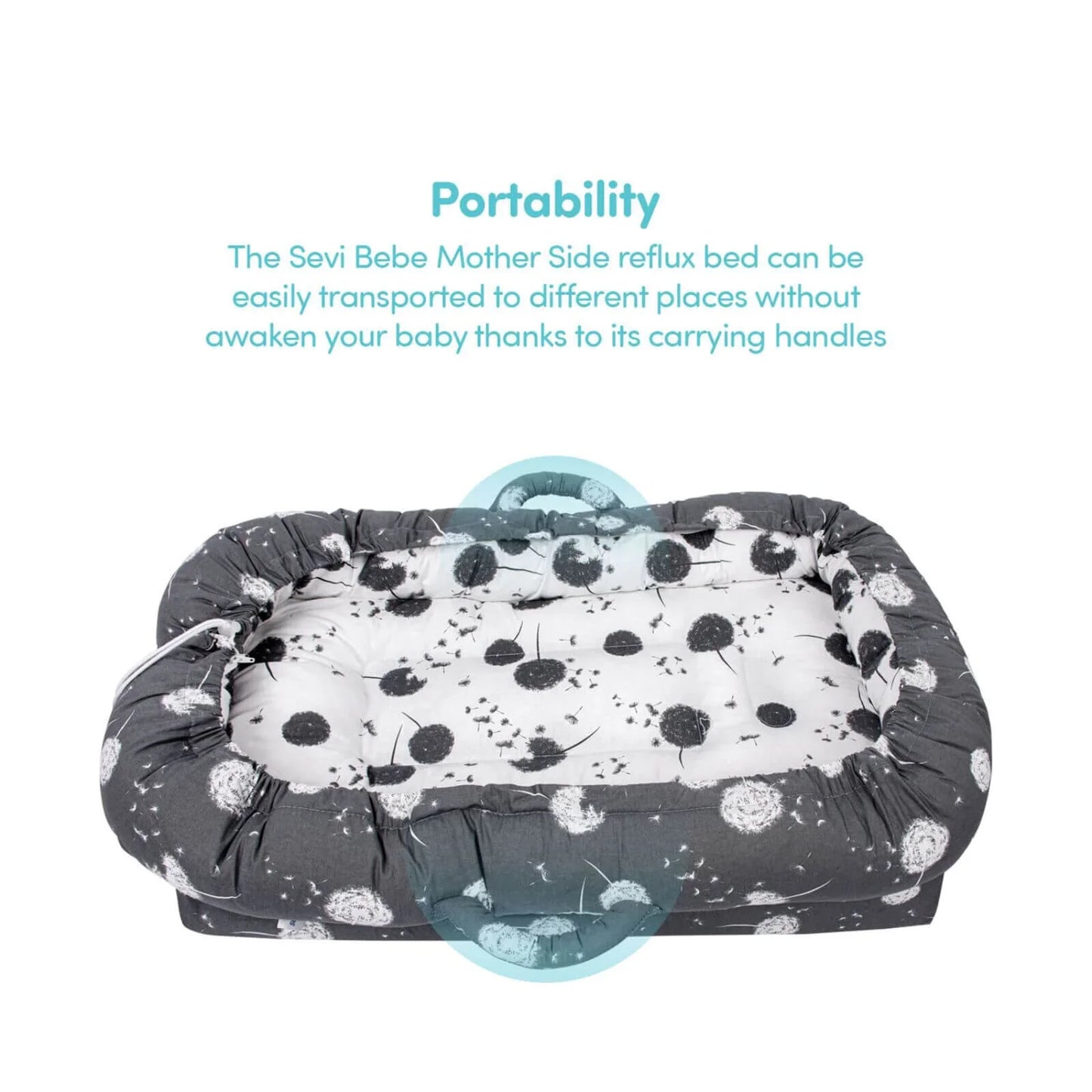 baby plus Mother Side Baby Reflux Bed - Dandelion