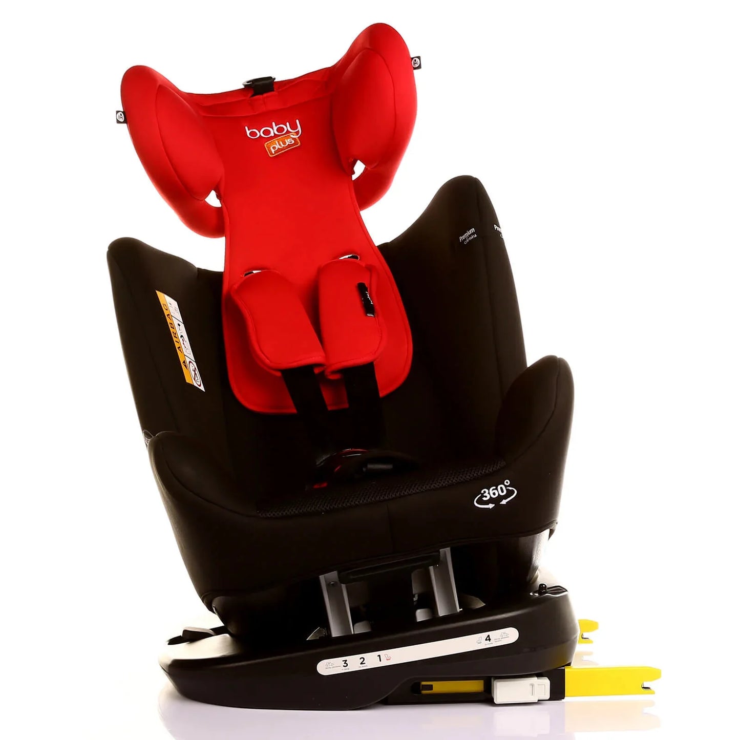 baby plus Orbitfix Group 0/1 Baby Car Seat - Black Red