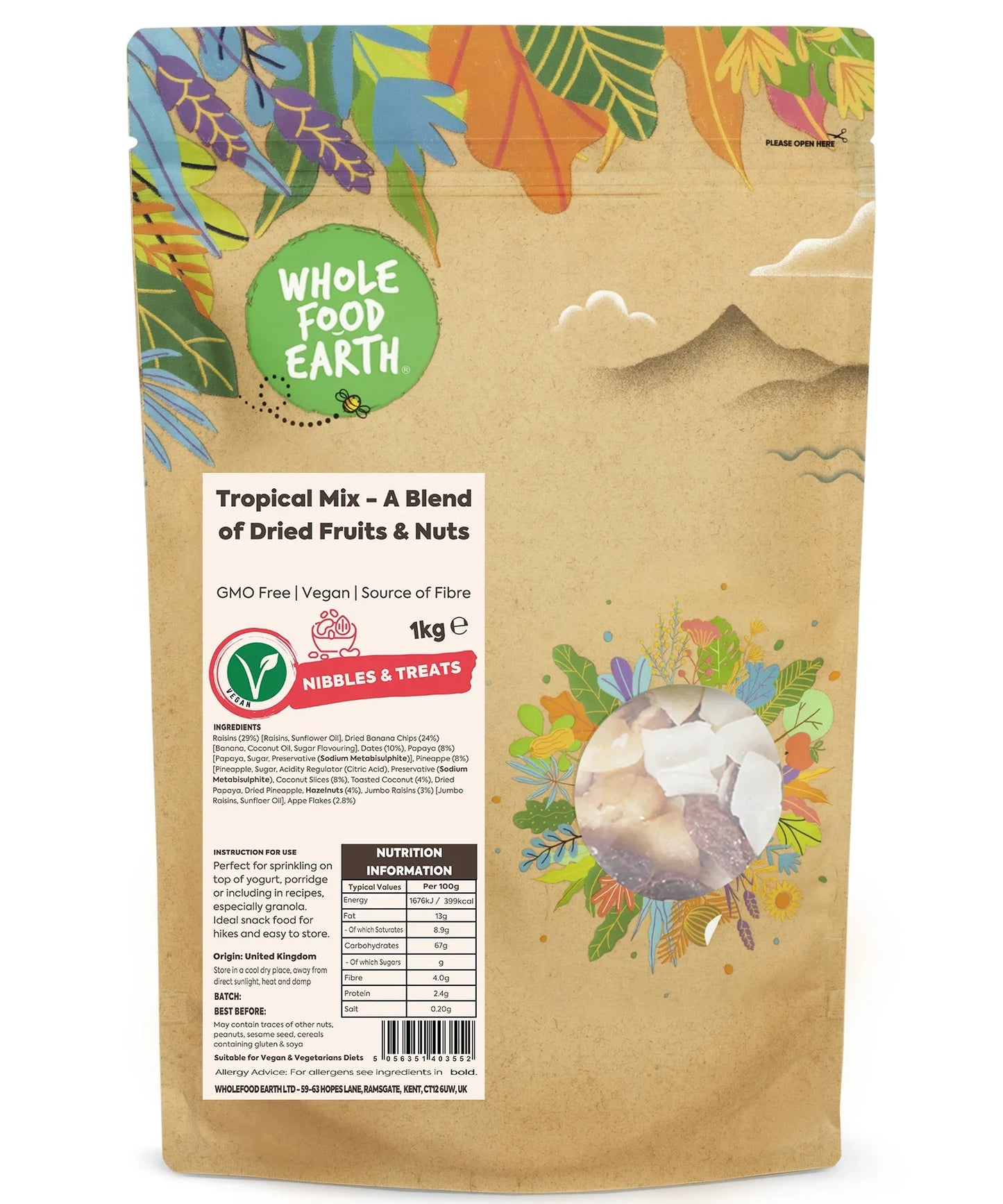Tropical Mix - A Blend of Dried Fruits & Nuts