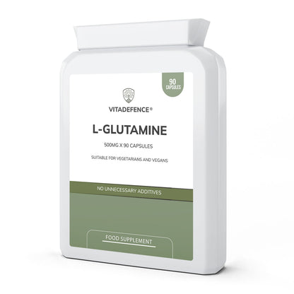 L-Glutamine | Pure Amino Acid 500mg – 90 Capsules