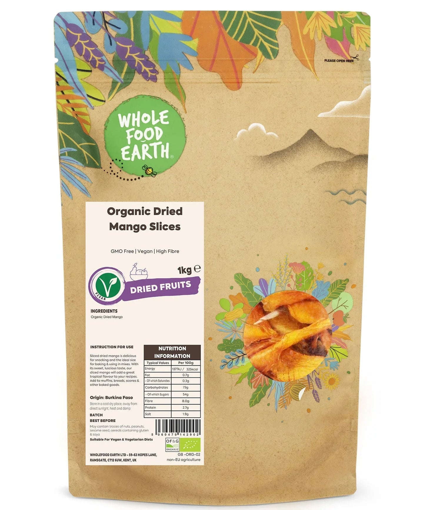 Organic Dried Mango Slices