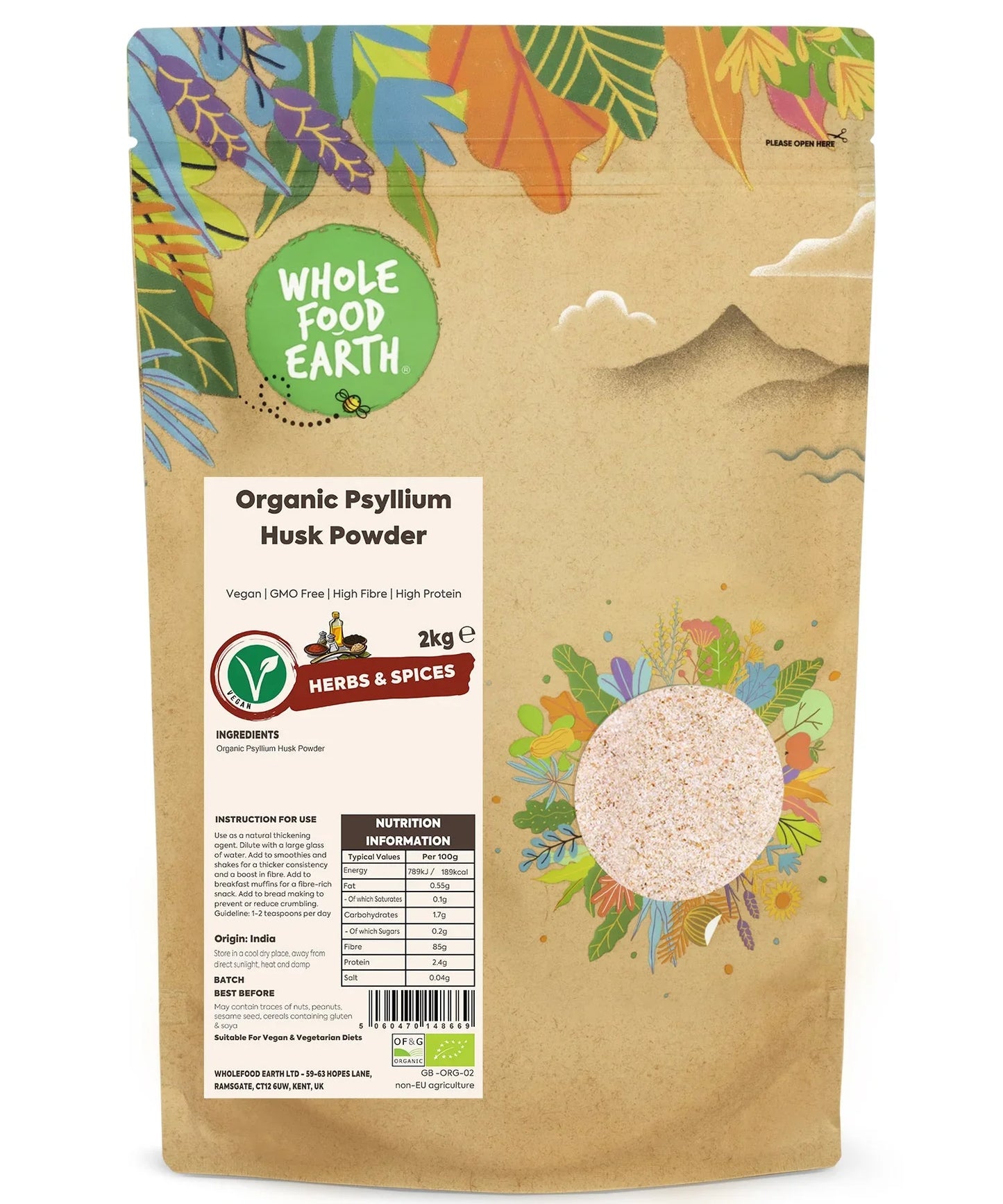 Organic Psyllium Husk Powder